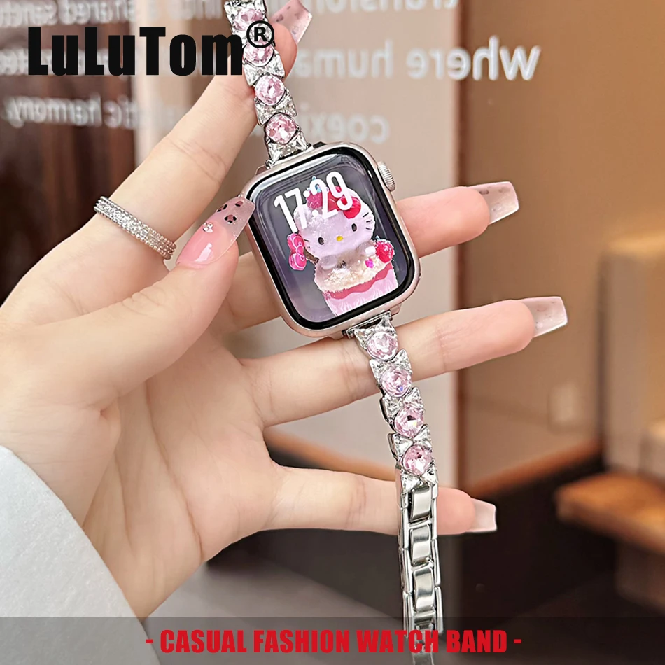 Bow-knot Zircon Diamond Bracelet Band for Apple Watch 11 10 9 8 7 6 SE Ultra Metal Strap Iwatch Series 38 40 41 42 44 45 46 49mm
Bow-knot Zircon Diamond Bracelet Band for Apple Watch 11 10 9 8 7 6 SE Ultra Metal Strap Iwatch Series 38 40 41 42 44 45 46 49mm