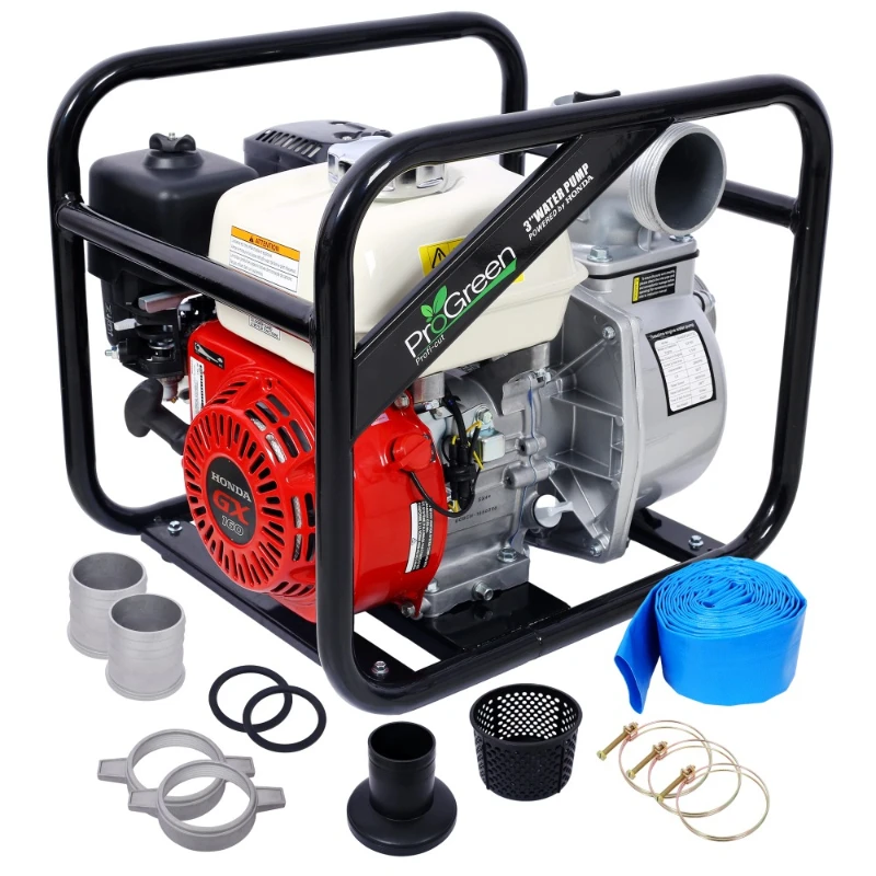 Water Pump 3" 264Gpm ,163cc Honda GX160 Engine, 3IN NPT COUPLER WITH 25FT FLAT HOSE
Water Pump 3" 264Gpm ,163cc Honda GX160 Engine, 3IN NPT COUPLER WITH 25FT FLAT HOSE