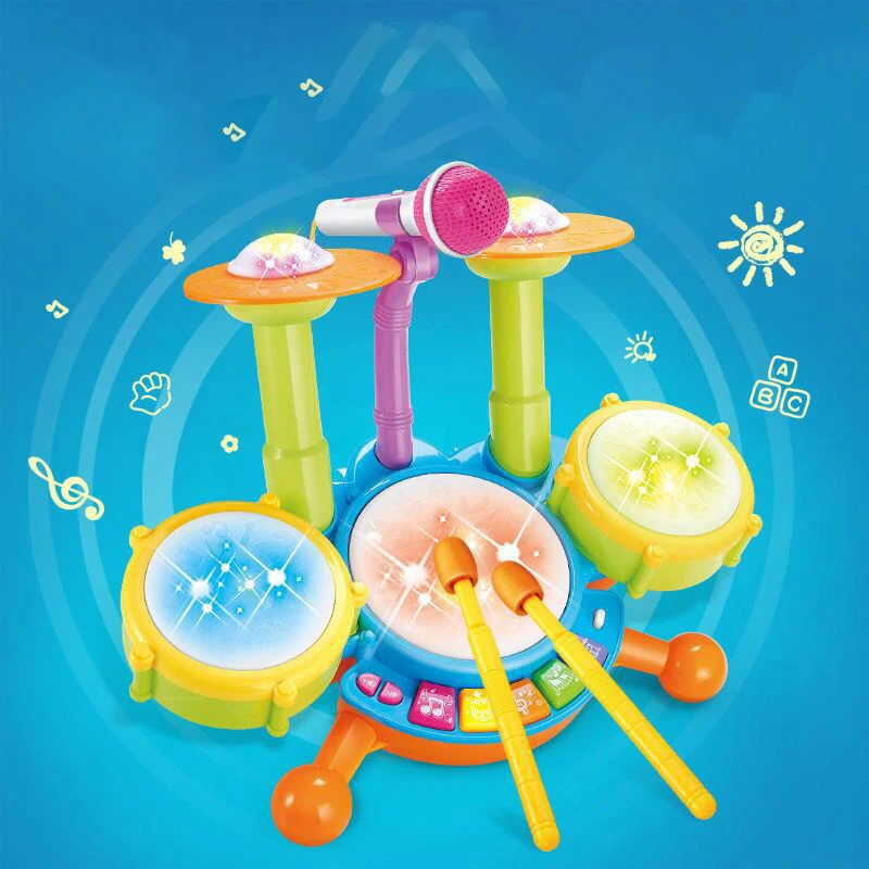 Kids Toy Drum Set Musical Instruments Early Education Musical Drum for Toddlers Electronic Drum Kit Gift for Boys Girls
Kids Toy Drum Set Musical Instruments Early Education Musical Drum for Toddlers Electronic Drum Kit Gift for Boys Girls