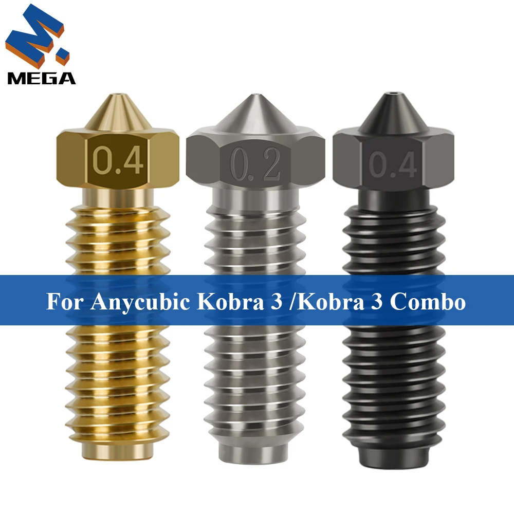 3 шт. сопла для ANYCUBIC Kobra 3 /Kobra 3 Combo Hotend латунь Твердая сталь с медным покрытием 1,75 мм деталь для 3D-печати
3 шт. сопла для ANYCUBIC Kobra 3 /Kobra 3 Combo Hotend латунь Твердая сталь с медным покрытием 1,75 мм деталь для 3D-печати