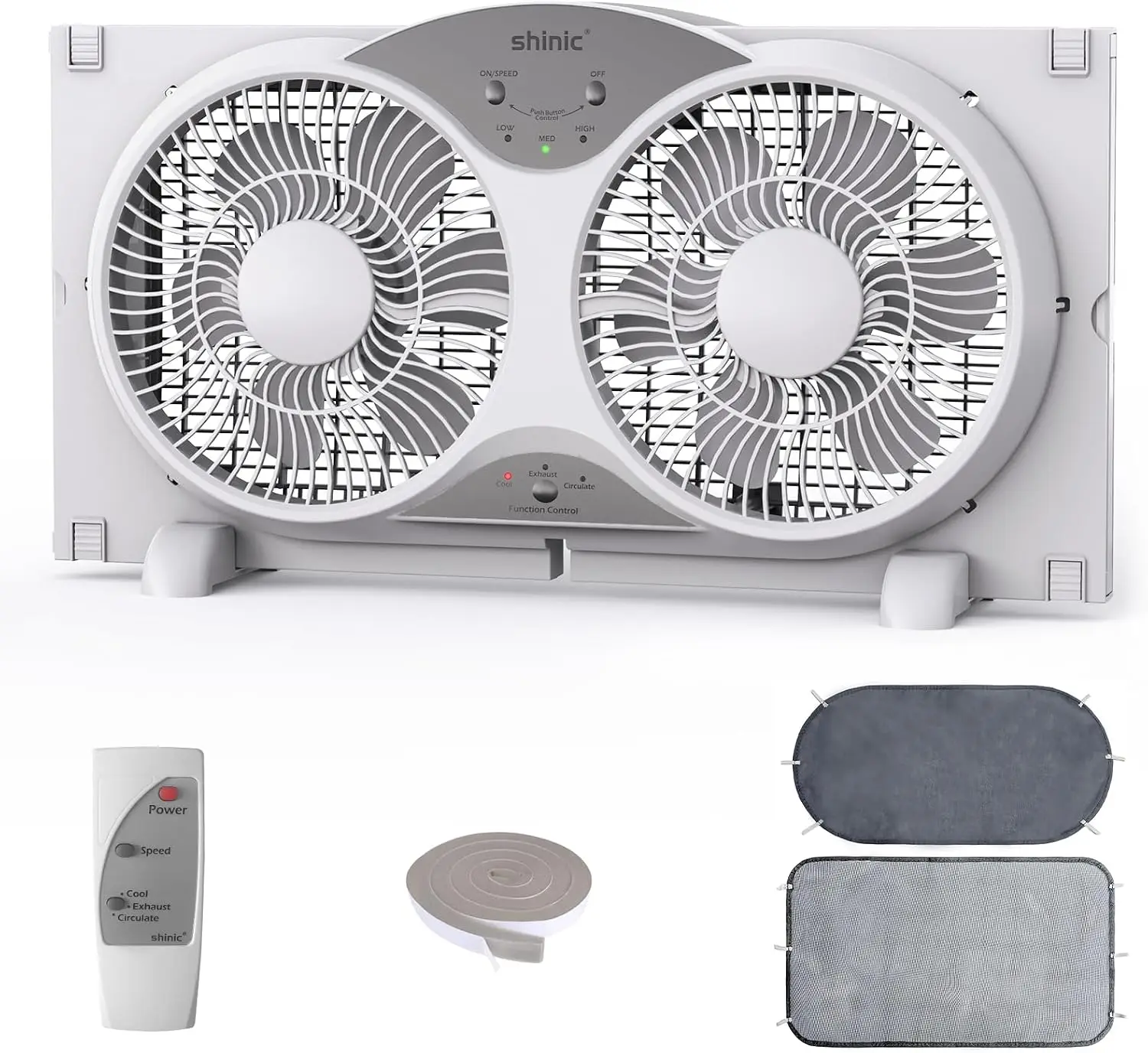 9 Inch Twin Window Fan – Quiet, Reversible Airflow, 3 Speeds, Adjustable 23.5"-37", ETL Certified
9 Inch Twin Window Fan – Quiet, Reversible Airflow, 3 Speeds, Adjustable 23.5"-37", ETL Certified