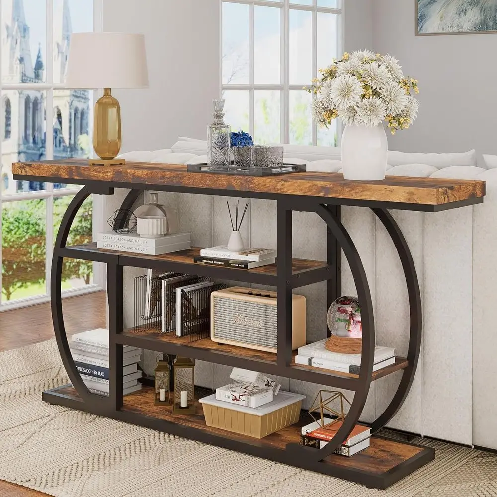 Slim 63 Storage Table, 4-Tier Sofa Side Table, Rustic Metal Accent Table for Living Room, Hallway, and Entryway
Slim 63 Storage Table, 4-Tier Sofa Side Table, Rustic Metal Accent Table for Living Room, Hallway, and Entryway