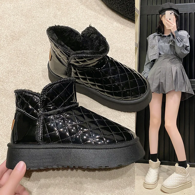 Trendy Thick Bottom Snow Boots Women's Winter Waterproof Non-Slip Fleece Lined Fashionable Warm Cotton Shoes for Casual Occas...
Trendy Thick Bottom Snow Boots Women's Winter Waterproof Non-Slip Fleece Lined Fashionable Warm Cotton Shoes for Casual Occas...