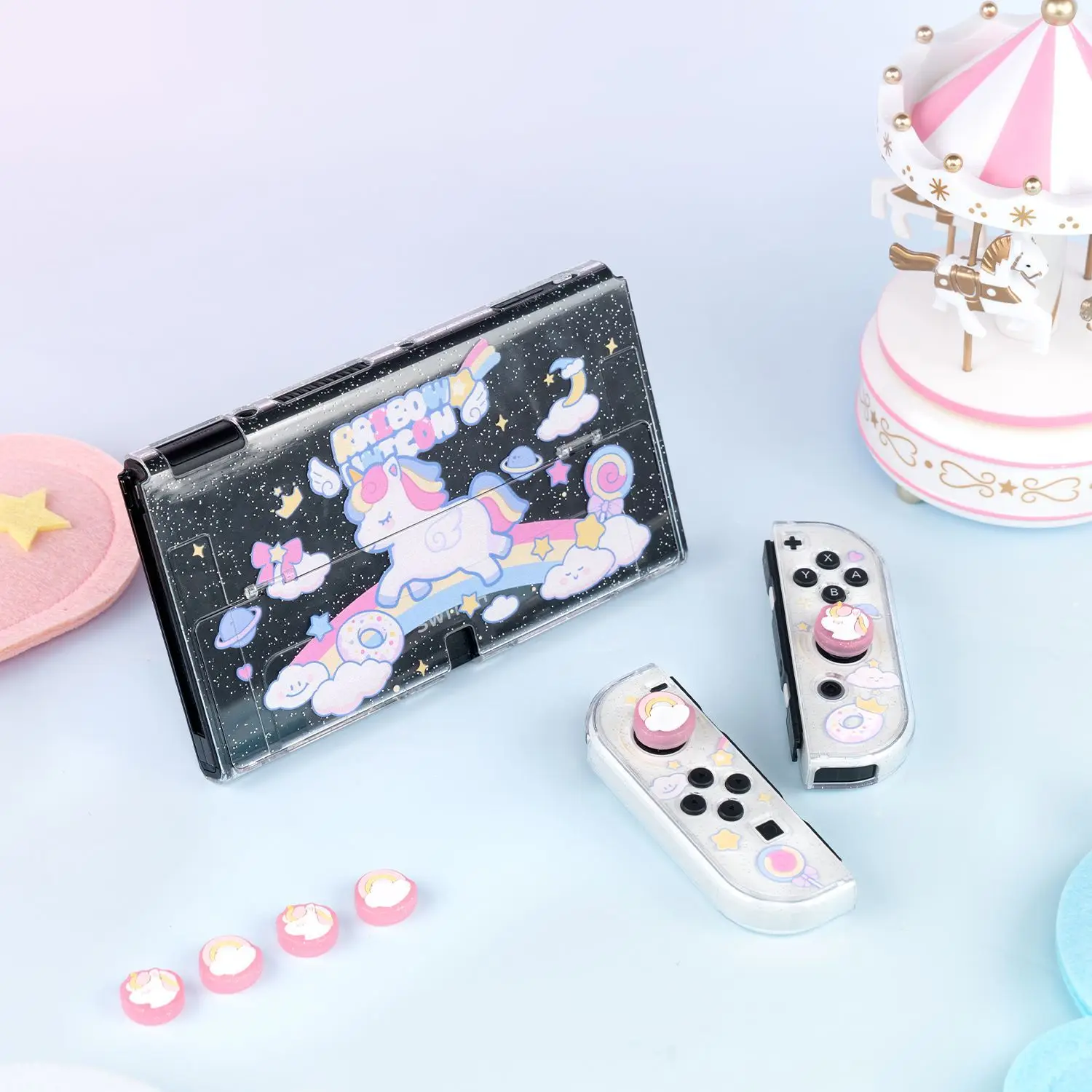 Funda Nintendo Switch Oled Cover Case Glitter Kawaii Pink Unicorn Dockable Protective Hard Shell For Switch Controller Joy-Con
Funda Nintendo Switch Oled Cover Case Glitter Kawaii Pink Unicorn Dockable Protective Hard Shell For Switch Controller Joy-Con