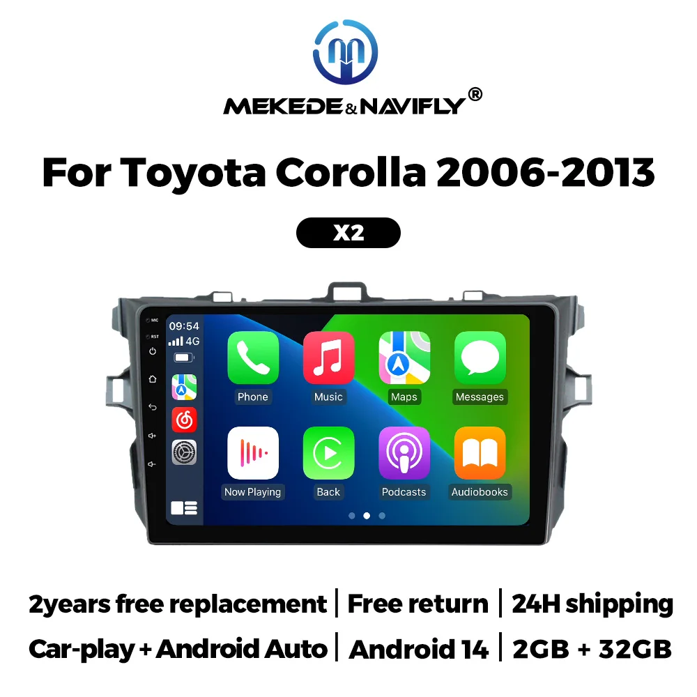 Авторадио Android 14, для Toyota Corolla E140/150 2007 2008 2009 2010 2011 2012 2013, автомобильный радиоприемник, мультимедийный плеер, GPS Carplay Auto
Авторадио Android 14, для Toyota Corolla E140/150 2007 2008 2009 2010 2011 2012 2013, автомобильный радиоприемник, мультимедийный плеер, GPS Carplay Auto