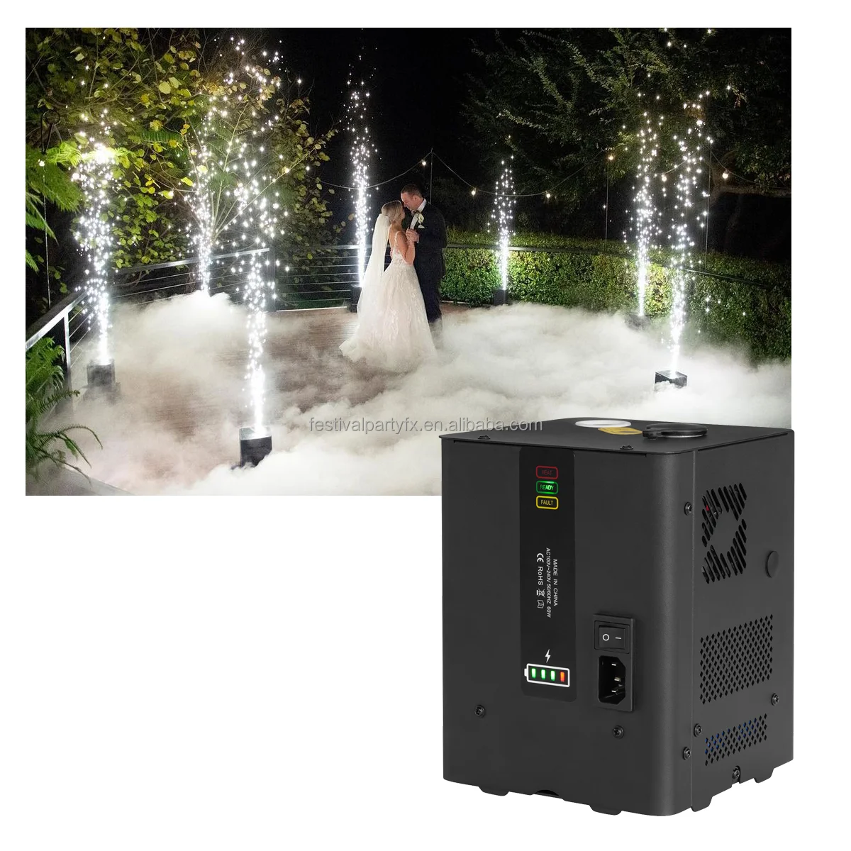 350W Rechargeable Battery Mini Cold Sparkler Machine Dry Ice 2CH DMX Manual Control Single Color For DJ
350W Rechargeable Battery Mini Cold Sparkler Machine Dry Ice 2CH DMX Manual Control Single Color For DJ