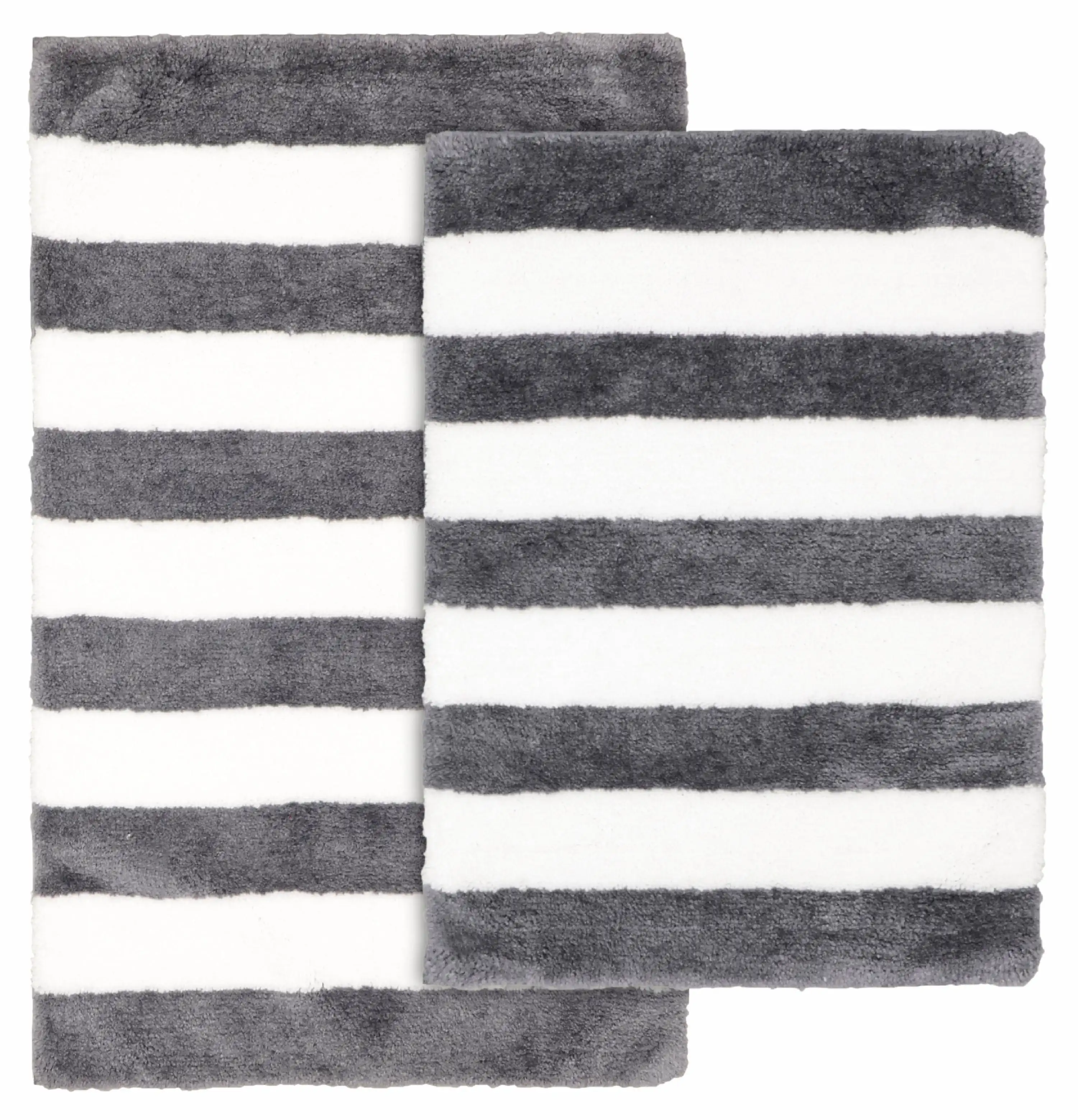 Garland Rug Beach Stripe Washable Bath Rug Set, 2 Piece Set (17X24 Bath Rug, & 21X34 Bath Rug) Cinder Gray/White
Garland Rug Beach Stripe Washable Bath Rug Set, 2 Piece Set (17X24 Bath Rug, & 21X34 Bath Rug) Cinder Gray/White