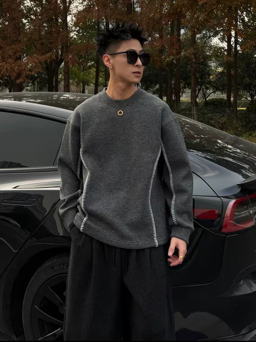 Мужской зимний утепленный свитшот из смесовой шерсти с круглым вырезом, повседневный, универсальный, модный, удобный.
Мужской зимний утепленный свитшот из смесовой шерсти с круглым вырезом, повседневный, универсальный, модный, удобный.