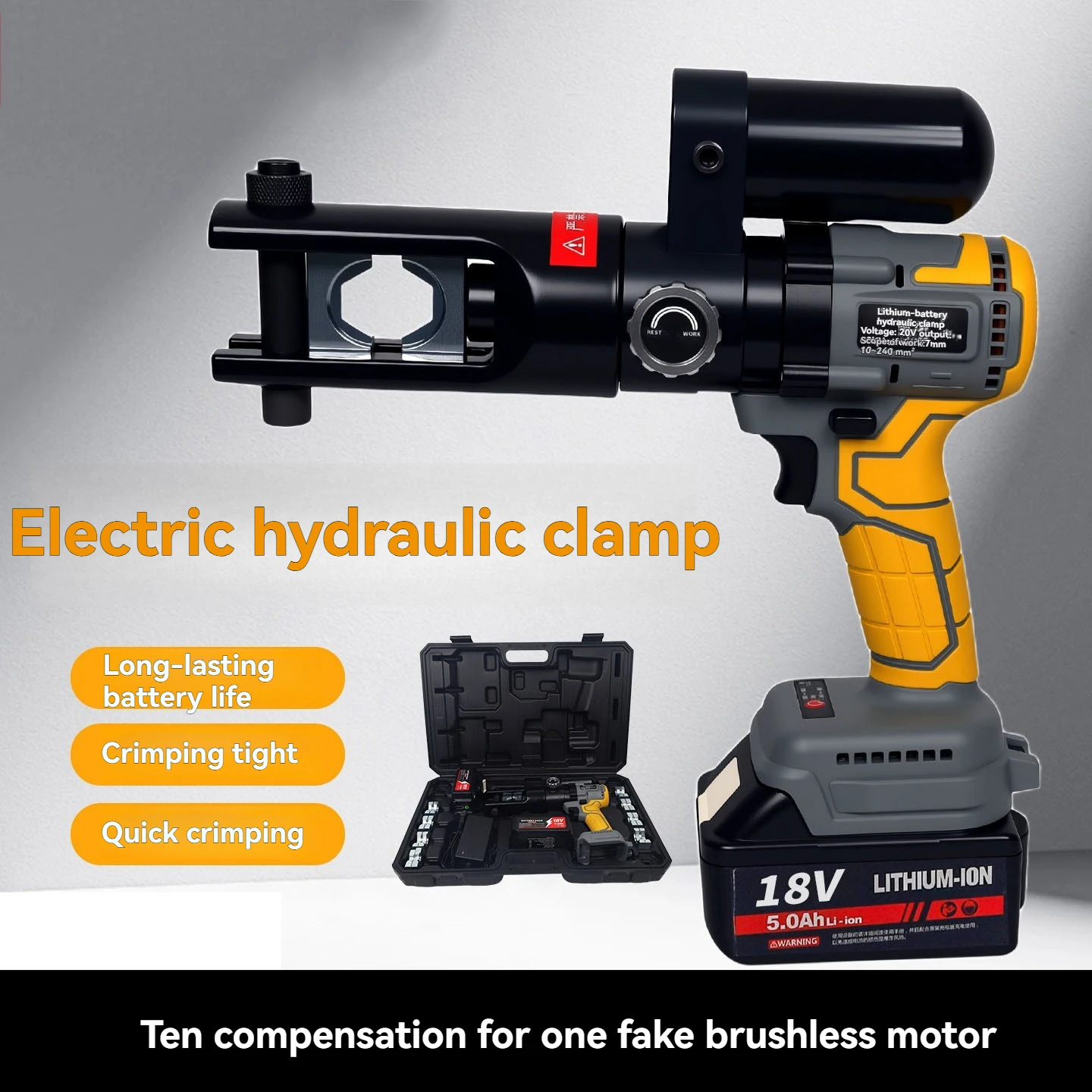 Electric Hydraulic Crimping Tool Rechargeable Hydraulic Crimping Pliers Copper Nose Terminal Crimping for Electrician
Electric Hydraulic Crimping Tool Rechargeable Hydraulic Crimping Pliers Copper Nose Terminal Crimping for Electrician
