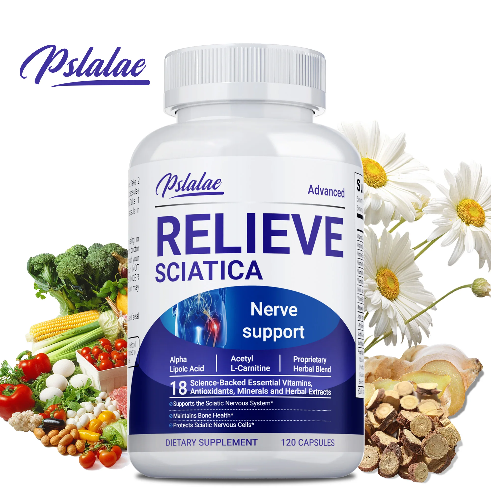 Relieve Sciatica - Reduce Joint Pain, Supports Bone, Joint and Nerve Health, Improve Flexibility, Boost Energy, Improve Immunity
Relieve Sciatica - Reduce Joint Pain, Supports Bone, Joint and Nerve Health, Improve Flexibility, Boost Energy, Improve Immunity