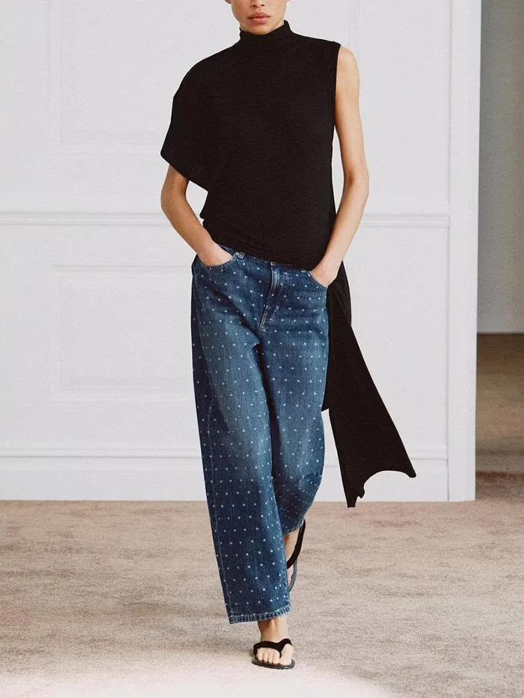 2026 Summer New Fashionable Versatile Polka Dot mid Waist Casual Cone Shaped Jeans Pants Women's Clothing Straight Leg Long T...
2026 Summer New Fashionable Versatile Polka Dot mid Waist Casual Cone Shaped Jeans Pants Women's Clothing Straight Leg Long T...