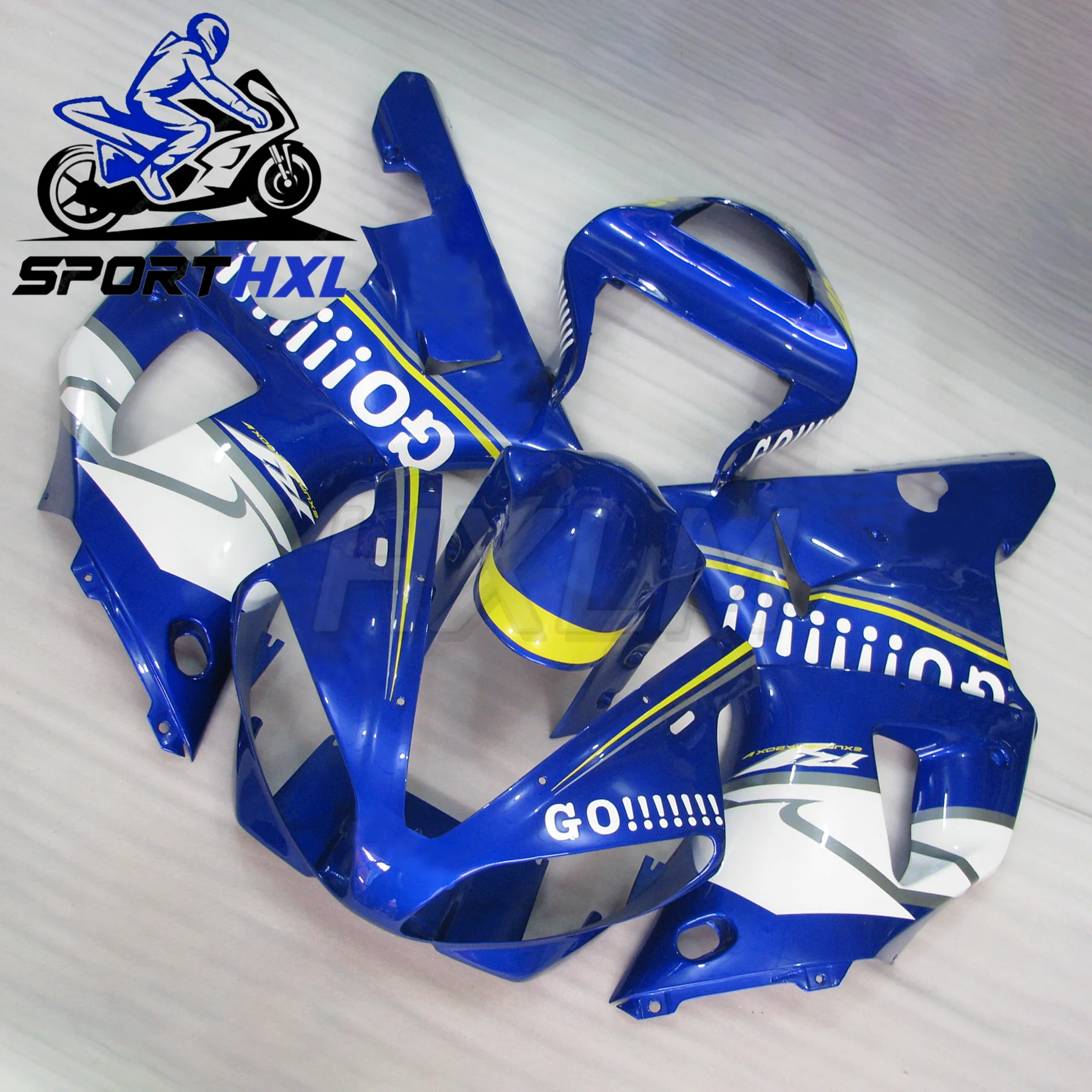 Custom Motorcycle Fairings Kit for YAMAHA YZFR1 2001 2000 YZF-R1 00-01 Blue White Fairing Bodywork Set new
Custom Motorcycle Fairings Kit for YAMAHA YZFR1 2001 2000 YZF-R1 00-01 Blue White Fairing Bodywork Set new