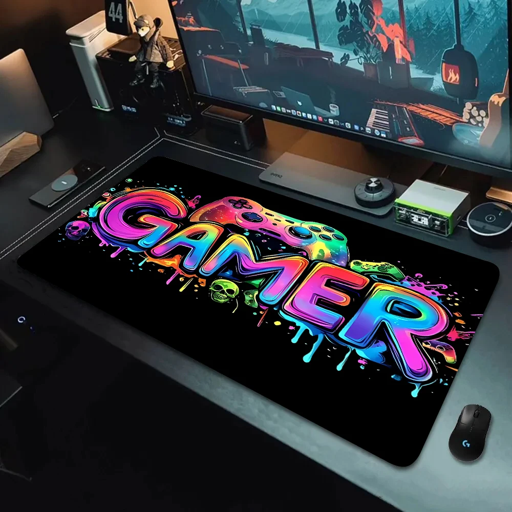 Neon Gaming Controller Art Mouse Pad Large Pc Carpet Mats Gaming Desk Accessories Slipmat 900x400MM Table Mat for Table Computer
Neon Gaming Controller Art Mouse Pad Large Pc Carpet Mats Gaming Desk Accessories Slipmat 900x400MM Table Mat for Table Computer