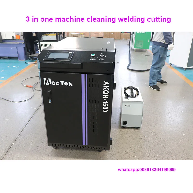 Multifunction 1500W 2000w 3000w Raycus Max Portable 3 in 1 Rust Removal Metal Fiber Laser Cutting Welding Cleaning Machine
Multifunction 1500W 2000w 3000w Raycus Max Portable 3 in 1 Rust Removal Metal Fiber Laser Cutting Welding Cleaning Machine