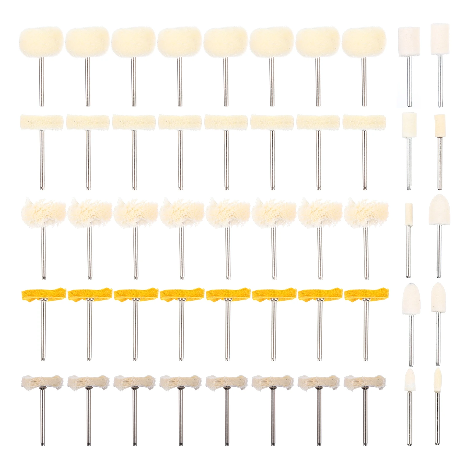 50pcs Polishing Wheel Set Woolen Bonnet Abrasive Yarn Kit Felt Buffing Wheels Professional Detail Work Jewelry Watches
50pcs Polishing Wheel Set Woolen Bonnet Abrasive Yarn Kit Felt Buffing Wheels Professional Detail Work Jewelry Watches