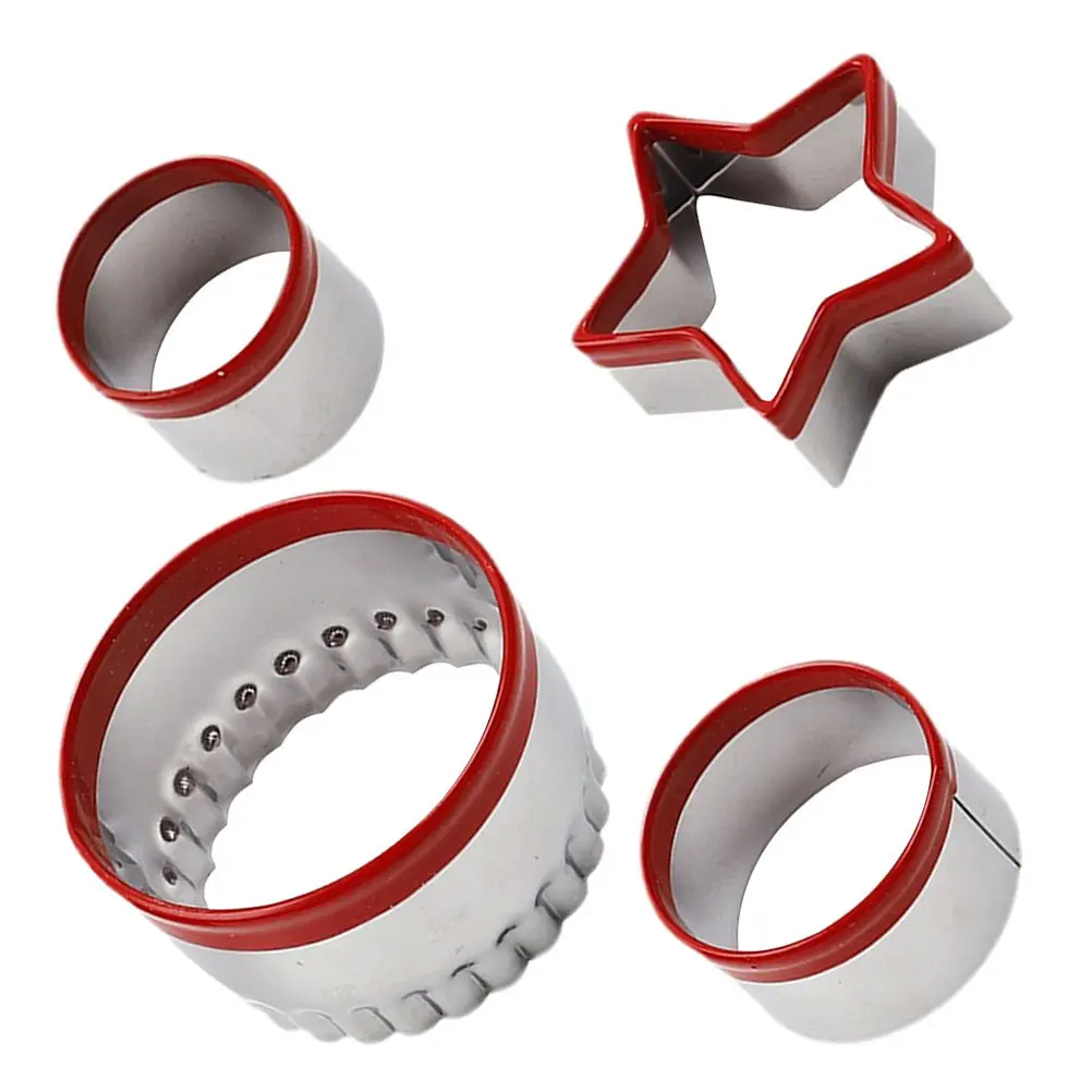 4Pcs Cookie Cutter Set Stainless Steel Plastic Multifunctional Baking Cutter for Cookies Sandwiches Cakes Biscuits DIY Baking
4Pcs Cookie Cutter Set Stainless Steel Plastic Multifunctional Baking Cutter for Cookies Sandwiches Cakes Biscuits DIY Baking