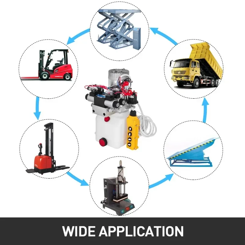 VEVOR 12V DC Double Acting Solenoid Hydraulic Power Pack Car Jack With 4.5L Tank Reservoir Dump Trailer Electric Lifting Tools
VEVOR 12V DC Double Acting Solenoid Hydraulic Power Pack Car Jack With 4.5L Tank Reservoir Dump Trailer Electric Lifting Tools