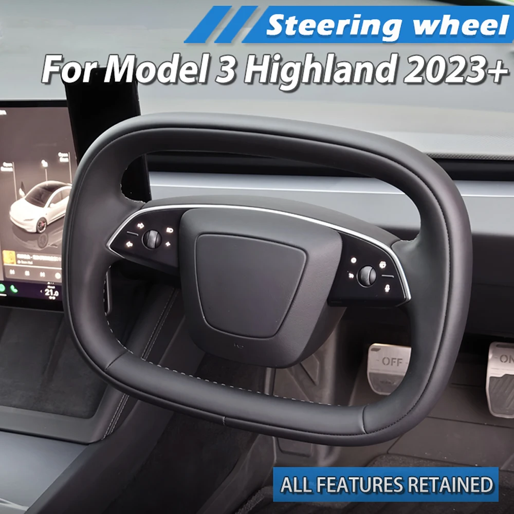 Steering Wheel for Tesal Model 3 Highland 2024 Yoke Handle Personalized with Heating Leather Customized Cybertruck style YIKUN
Steering Wheel for Tesal Model 3 Highland 2024 Yoke Handle Personalized with Heating Leather Customized Cybertruck style YIKUN