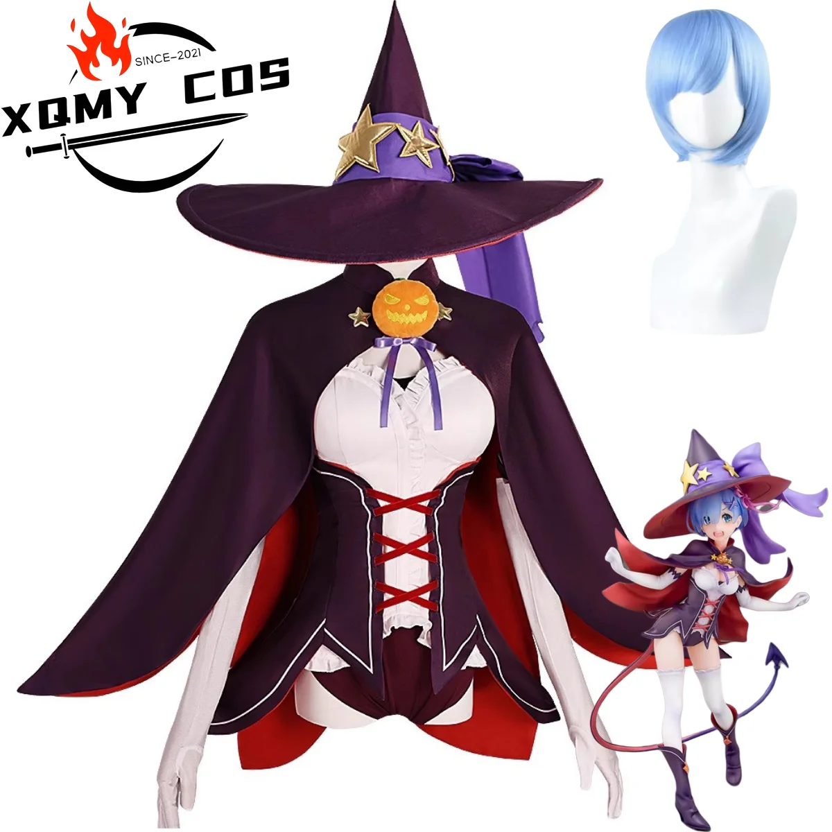 XQAnime Re:Life in A Different World From Zero Rem Cosplay Costume Halloween Dress Hat Wig Woman Cute Christmas Carnival Suit
XQAnime Re:Life in A Different World From Zero Rem Cosplay Costume Halloween Dress Hat Wig Woman Cute Christmas Carnival Suit