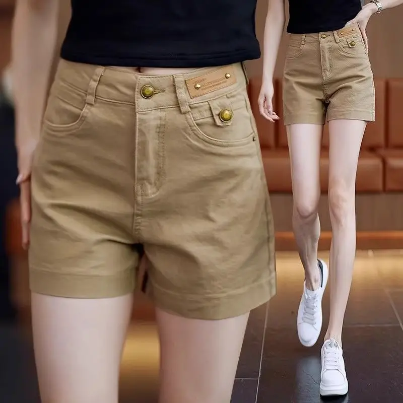 Stretch Denim Shorts for Women in Summer Thin New Style Hot High Waist Slimming Outside Wearing Casual A-line Wide-leg Pants
Stretch Denim Shorts for Women in Summer Thin New Style Hot High Waist Slimming Outside Wearing Casual A-line Wide-leg Pants