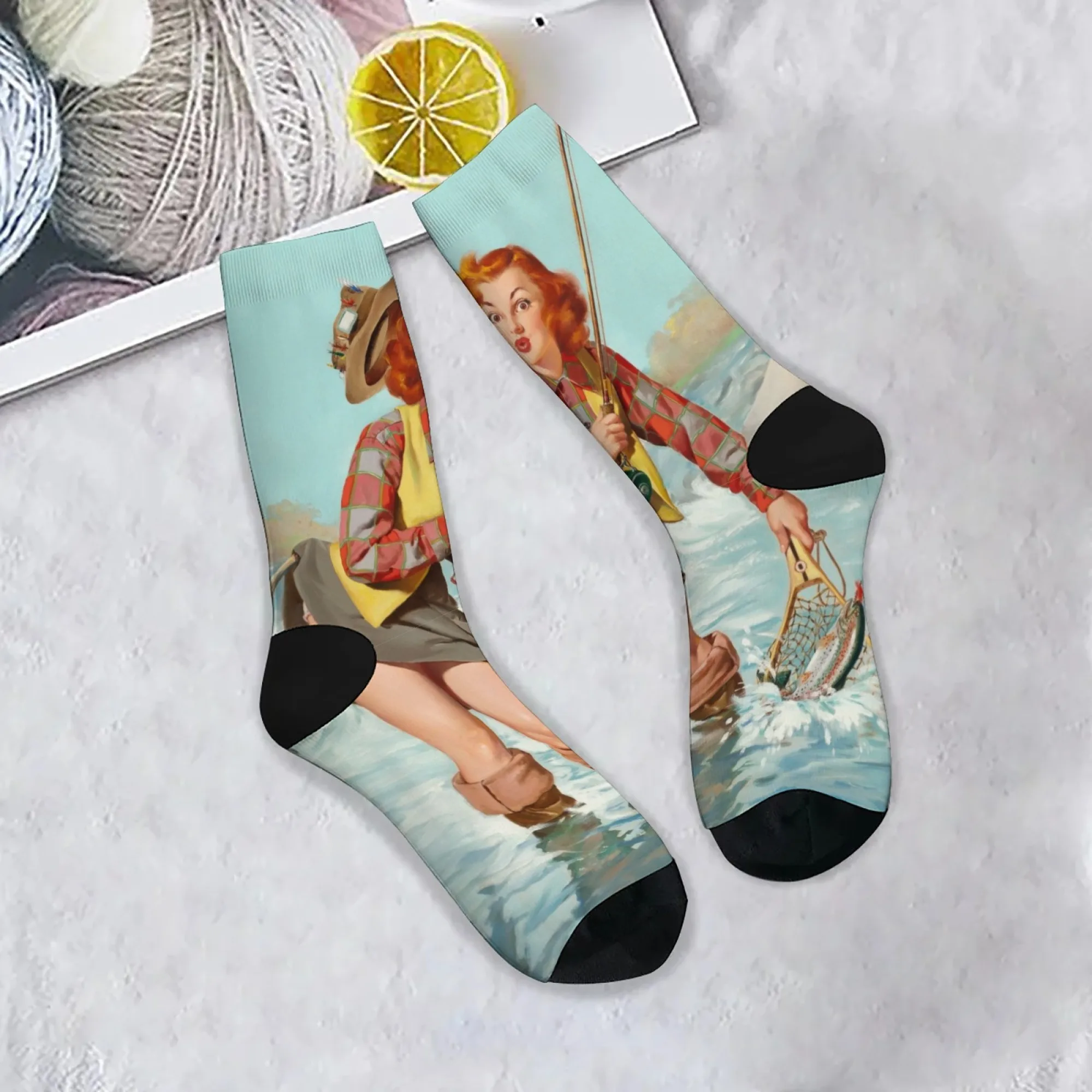 Fishing Girl Comic Socks Retro Fashion Men's Socks Novelty Funny Hip-Hop Socks Breathable Anti-Slip Outdoor Casual Sports Socks
Fishing Girl Comic Socks Retro Fashion Men's Socks Novelty Funny Hip-Hop Socks Breathable Anti-Slip Outdoor Casual Sports Socks