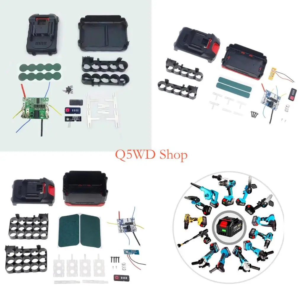 Q5WD Сменный аккумуляторный чехол для электроинструмента, 10/15/20 ядер, корпус из АБС-пластика с защитой системы управления
Q5WD Сменный аккумуляторный чехол для электроинструмента, 10/15/20 ядер, корпус из АБС-пластика с защитой системы управления