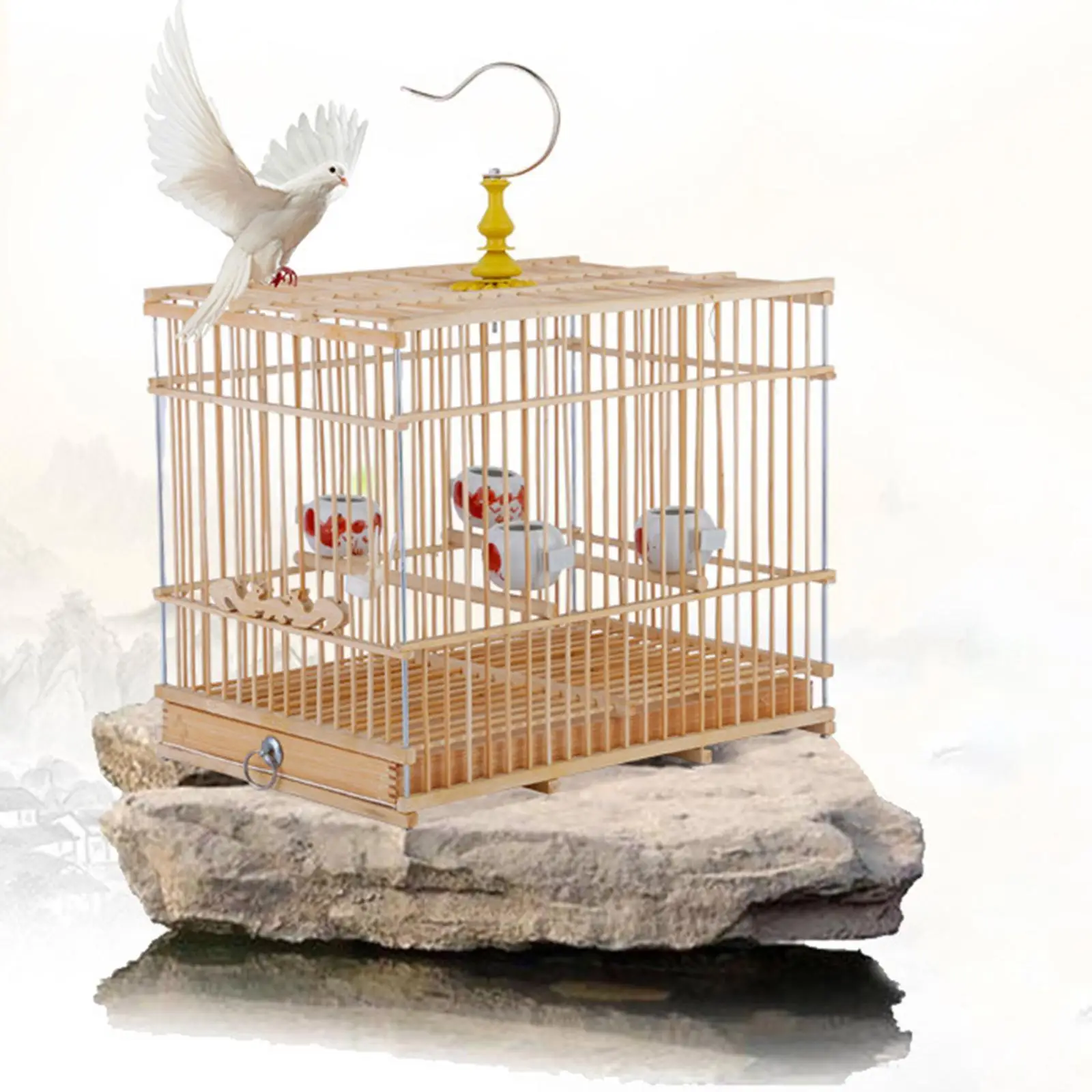 Bird Cage Pet Supplies with Food Cup Decorative House Parrot Stand Cage for Small Birds Canary Small Animals Cockatoos Budgies
Bird Cage Pet Supplies with Food Cup Decorative House Parrot Stand Cage for Small Birds Canary Small Animals Cockatoos Budgies