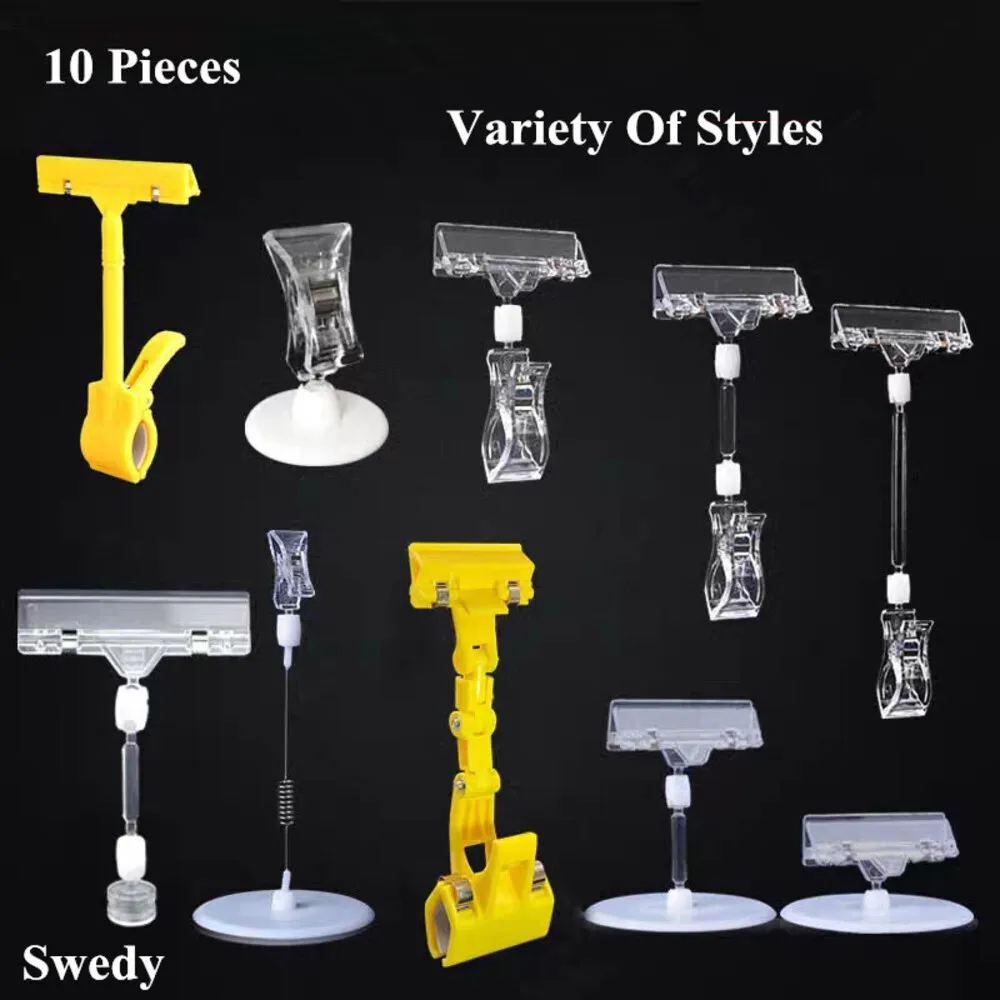 10 Pieces Plastic Rotatable Merchandise Sign Holder POP Clip Supermarket Price Label Tags Price Label Card Clip
10 Pieces Plastic Rotatable Merchandise Sign Holder POP Clip Supermarket Price Label Tags Price Label Card Clip