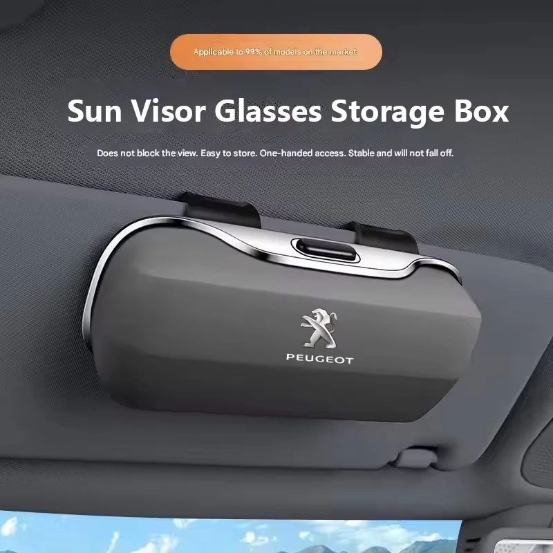 Car Visor Sunglasses Glasses Case Clip Eyeglasses Box Holder for Peugeot 206 207 208 301 307 308 406 407 408 508 607 2008 3008
Car Visor Sunglasses Glasses Case Clip Eyeglasses Box Holder for Peugeot 206 207 208 301 307 308 406 407 408 508 607 2008 3008