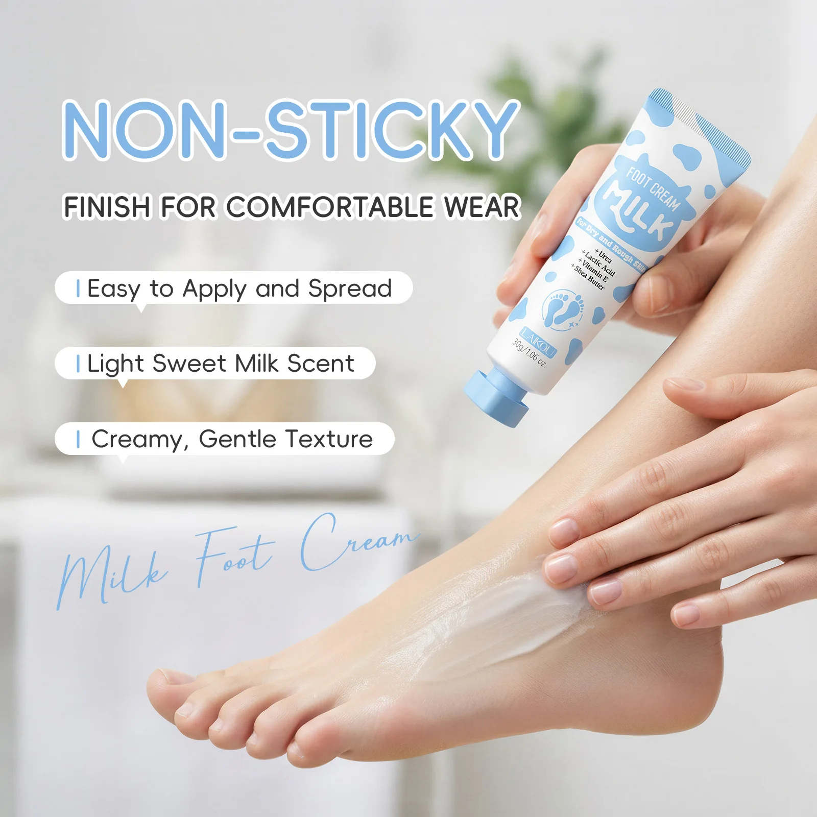 LAIKOU 30g Milk Foot Cream Moisturizing Hydrating Cracked Feet Repair Dry Skin Care Nourishing Foot Treatment Feet Repair
LAIKOU 30g Milk Foot Cream Moisturizing Hydrating Cracked Feet Repair Dry Skin Care Nourishing Foot Treatment Feet Repair