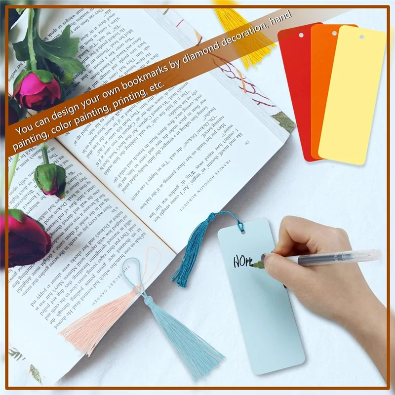 EDT-100 Pack Blank Color Bookmarks Cardstock With 100 Pcs Colorful Tassels, Craft DIY Paper Bookmarks For DIY Craft Projects
EDT-100 Pack Blank Color Bookmarks Cardstock With 100 Pcs Colorful Tassels, Craft DIY Paper Bookmarks For DIY Craft Projects