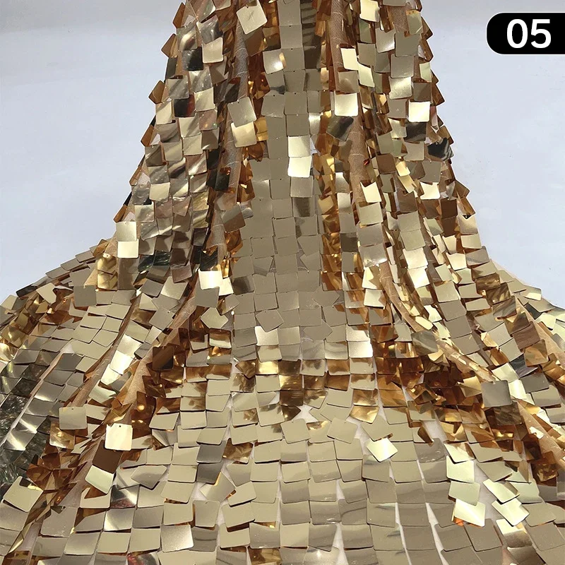 1yard Sequin Embroidery Fabric Mesh Base Fabric Monochromatic Big Square Shiny Sequin Fabric for Elegant Fashion Women Dress DIY
1yard Sequin Embroidery Fabric Mesh Base Fabric Monochromatic Big Square Shiny Sequin Fabric for Elegant Fashion Women Dress DIY