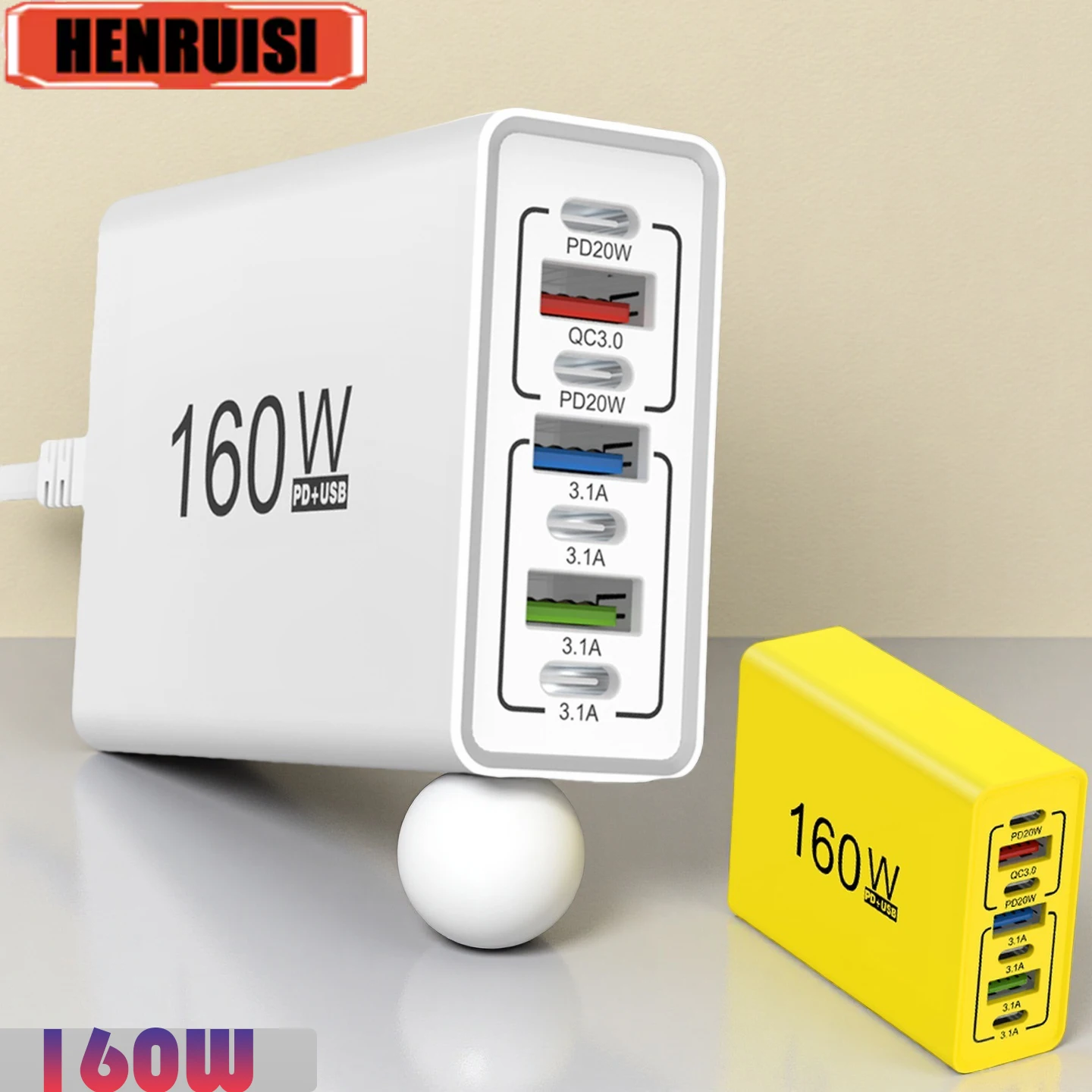 Total 160W USB Charger Type C PD Mobile Phone Adapter 6 Ports Fast Charging For iPhone Samsung Xiaomi Quick Charge Wall Charger
Total 160W USB Charger Type C PD Mobile Phone Adapter 6 Ports Fast Charging For iPhone Samsung Xiaomi Quick Charge Wall Charger