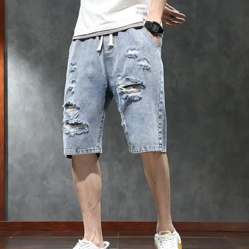 Baggy Half Bermuda Male Denim Shorts Ripped Long with Pockets Men's Short Jeans Pants Loose Wide Korean Fashion Buttons Jorts Xl
Baggy Half Bermuda Male Denim Shorts Ripped Long with Pockets Men's Short Jeans Pants Loose Wide Korean Fashion Buttons Jorts Xl