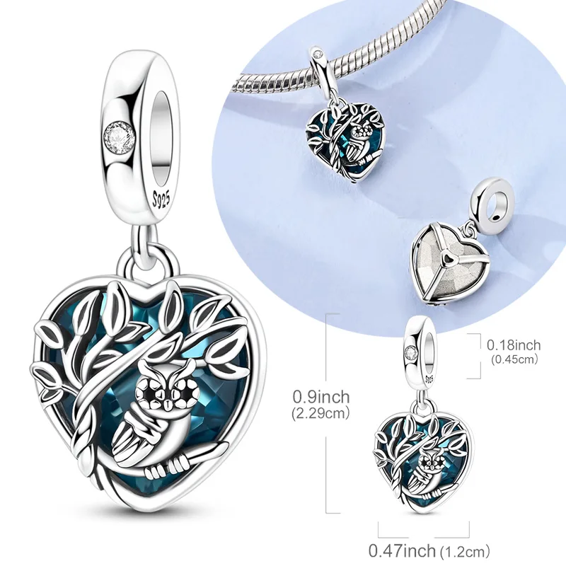 Оригинальный кулон из серебра 925 пробы в виде Древа Жизни с совой и сердцем, подходит для оригинальных браслетов и ожерелий, подарок для женщин, украшение для самостоятельного изготовления.
Оригинальный кулон из серебра 925 пробы в виде Древа Жизни с совой и сердцем, подходит для оригинальных браслетов и ожерелий, подарок для женщин, украшение для самостоятельного изготовления.