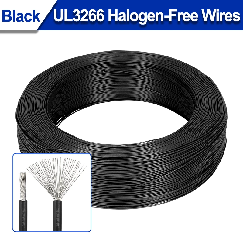 Black UL3266 Cable Low-Smoke Halogen-Free 30/28/26/24/22/20/18~12AWG PE Insulation Household Appliances Irradiated Copper Wire
Black UL3266 Cable Low-Smoke Halogen-Free 30/28/26/24/22/20/18~12AWG PE Insulation Household Appliances Irradiated Copper Wire
