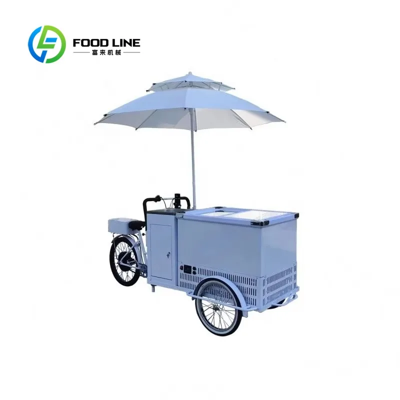 Customized Commercial Ice Cream Cart Cooler Tricycle Freezer Bicycle Cart for Juice Ice Cream Mobile Food Cart With Wheels
Customized Commercial Ice Cream Cart Cooler Tricycle Freezer Bicycle Cart for Juice Ice Cream Mobile Food Cart With Wheels