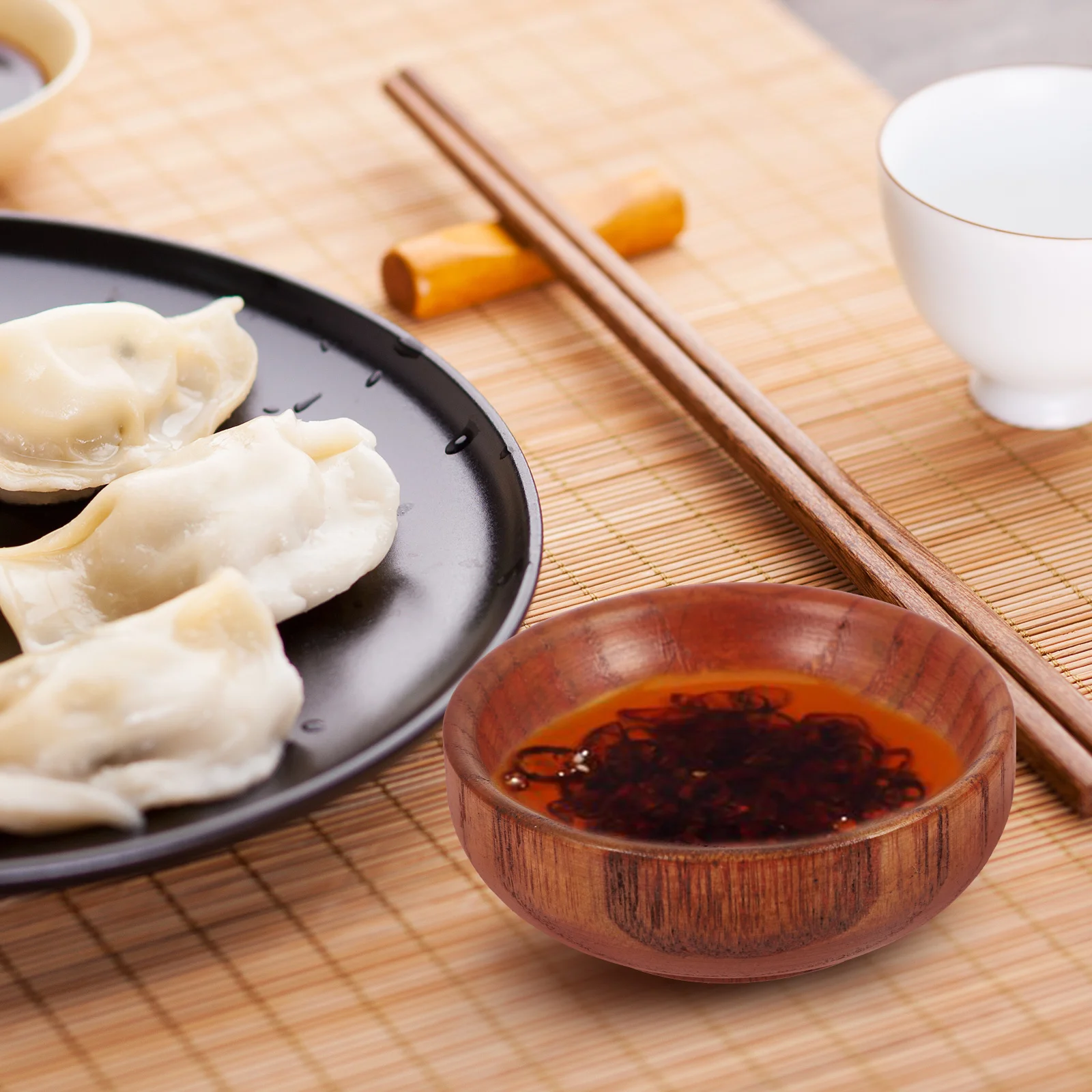 2Pcs Stackable Wooden Dipping Bowls Set Small Sauce Dish for Condiments Oil Vinegar Snacks Seasoning Container Food Dipping
2Pcs Stackable Wooden Dipping Bowls Set Small Sauce Dish for Condiments Oil Vinegar Snacks Seasoning Container Food Dipping