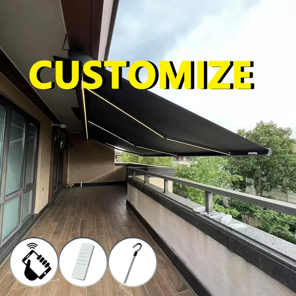 Any Size Custom LED Light Retractable Awning Aluminum Alloy Frame Easy Install Waterproof Durable Outdoor Garden Terrace Shelter
Any Size Custom LED Light Retractable Awning Aluminum Alloy Frame Easy Install Waterproof Durable Outdoor Garden Terrace Shelter