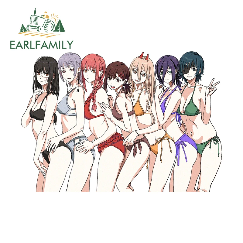 EARLFAMILY 13cm × 9.1cm Sexy Swimsuit Girl Car Stickers Makima Higashiyama Kobeni Decals Sunscreen Vinyl Car Door Protector 
EARLFAMILY 13cm × 9.1cm Sexy Swimsuit Girl Car Stickers Makima Higashiyama Kobeni Decals Sunscreen Vinyl Car Door Protector