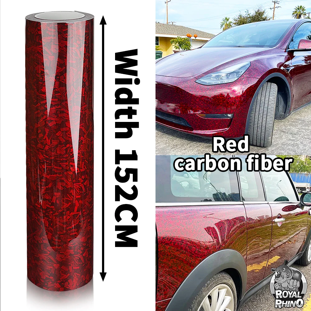 Width 152CM Glossy Red Forged Carbon Fiber Car Vinyl Wrap Film Self-Adhesive For Car Body Hood Interior wrapping Decoration
Width 152CM Glossy Red Forged Carbon Fiber Car Vinyl Wrap Film Self-Adhesive For Car Body Hood Interior wrapping Decoration