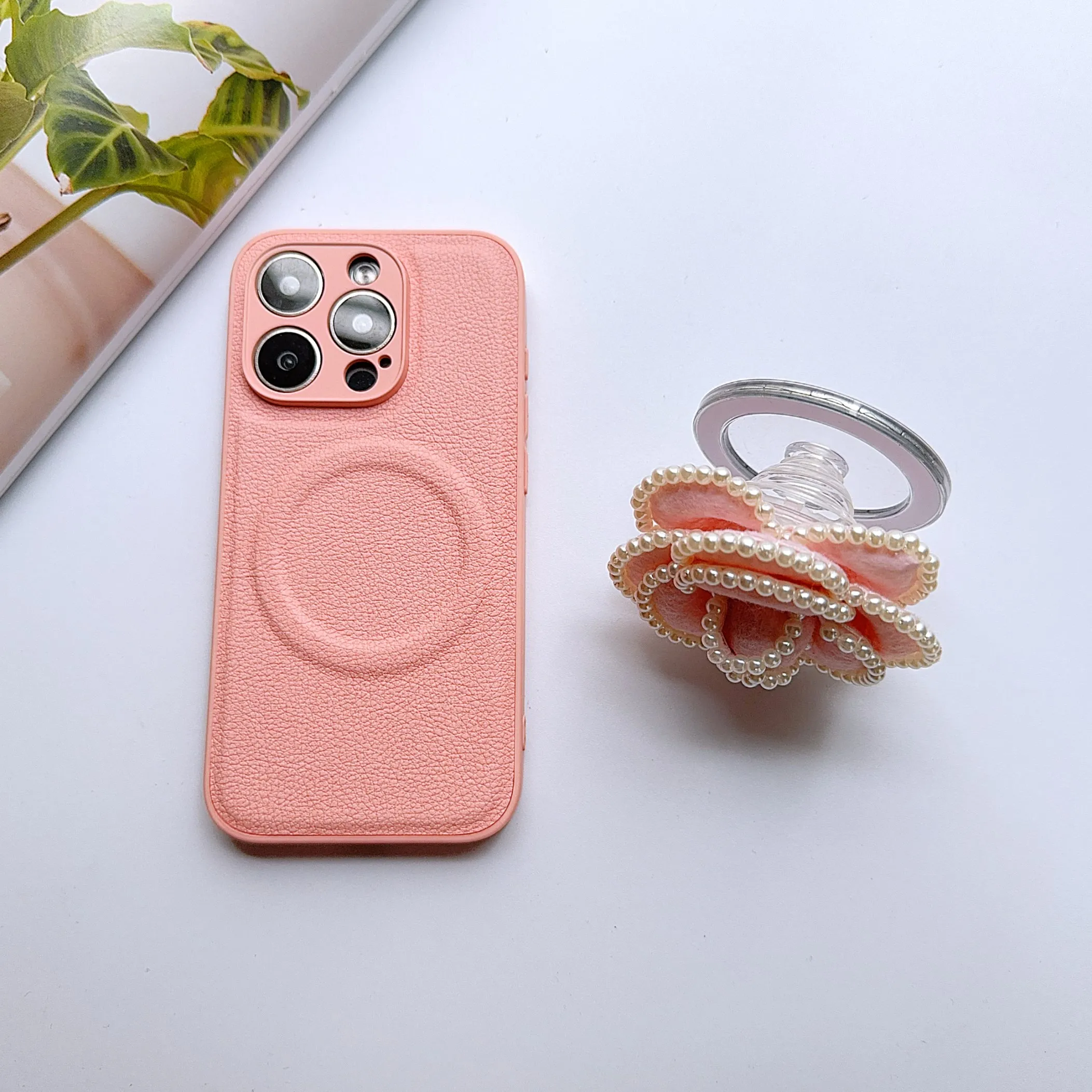 Pearl flower Magnetic suction bracket PU leather Case for iPhone 16 15 14 Phone Cover 15 13 Pro MAX Hard Shockproof Back Funda 
Pearl flower Magnetic suction bracket PU leather Case for iPhone 16 15 14 Phone Cover 15 13 Pro MAX Hard Shockproof Back Funda