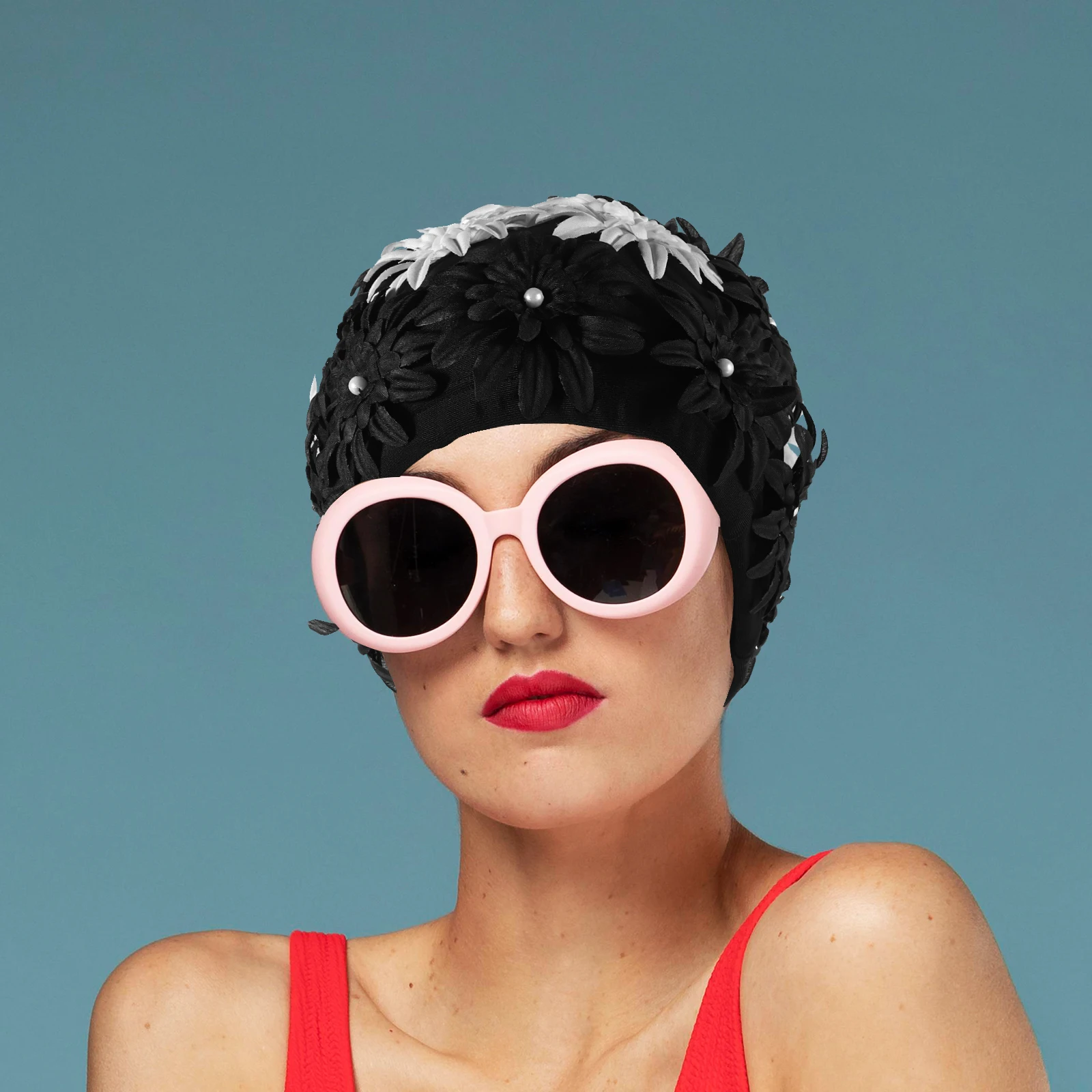 1pc Women'S Reusable Stylish Floral Swim Waterproof Bathing Hat Long Elegant Pearl Flower Design Comfortable Swimming Pool Party
1pc Women'S Reusable Stylish Floral Swim Waterproof Bathing Hat Long Elegant Pearl Flower Design Comfortable Swimming Pool Party