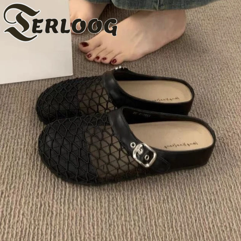 Women Flats Slippers Mesh Mules Shoes Casual Sport Sandals New Trend 2025 Summer Woman Sneakers Fashion Buckle Flip Flops Mujer
Women Flats Slippers Mesh Mules Shoes Casual Sport Sandals New Trend 2025 Summer Woman Sneakers Fashion Buckle Flip Flops Mujer