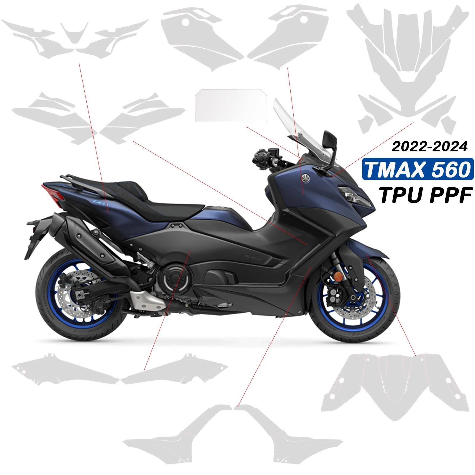 2024 TMAX 560 PPF TPU Protective Film For Yamaha T-MAX 560 Tmax560 2022 2023 2024 Invisible Car Clothing Transparent Film
2024 TMAX 560 PPF TPU Protective Film For Yamaha T-MAX 560 Tmax560 2022 2023 2024 Invisible Car Clothing Transparent Film