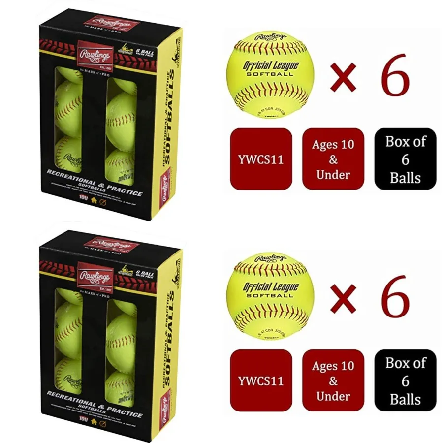 Official League Recreational Softballs YWCS11 11 6 Count
Official League Recreational Softballs YWCS11 11 6 Count