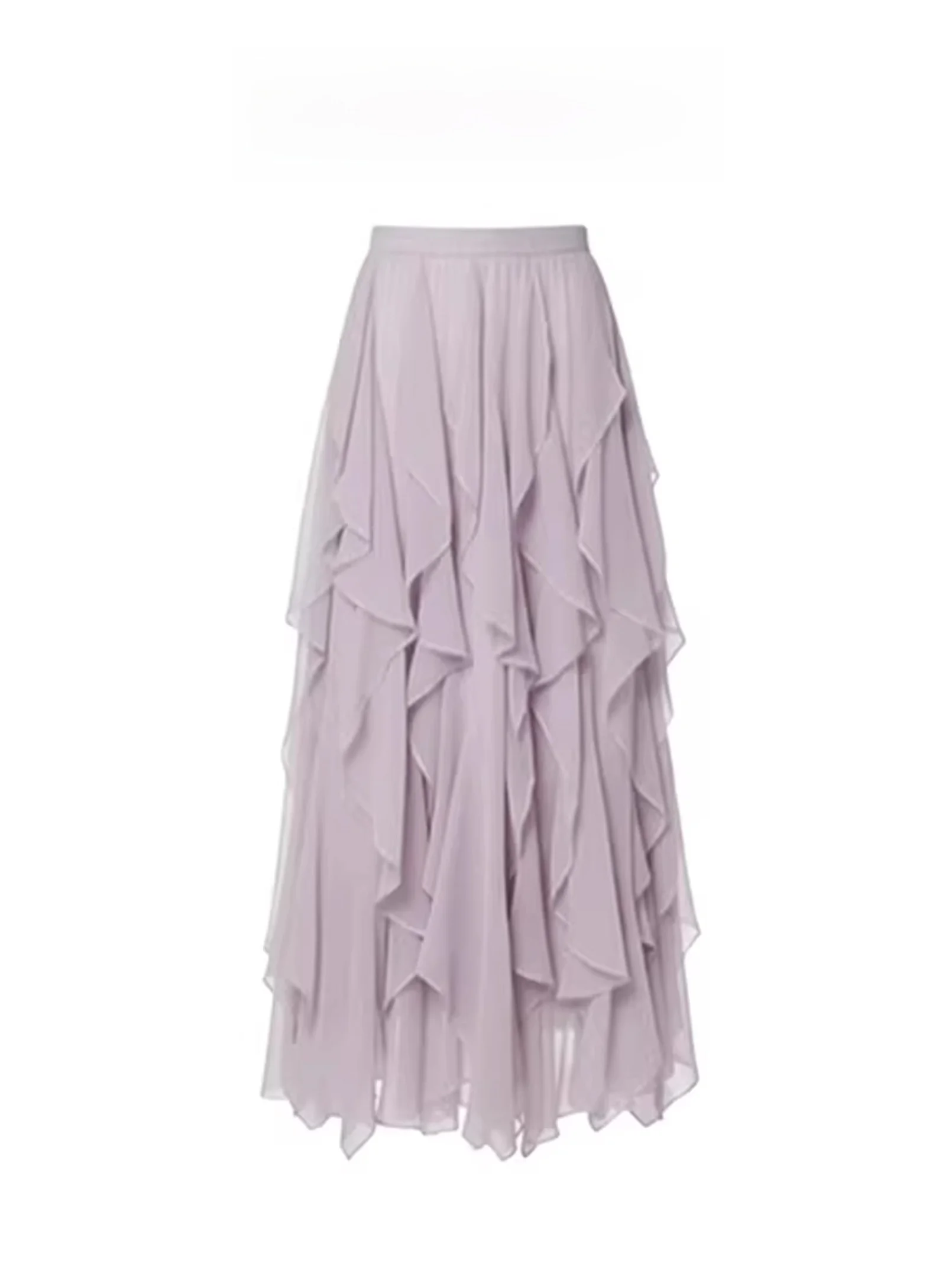 Slimming High Waist Asymmetrical Hem A-Line Midi Skirt Women's Summer Design Sensation French Style Chiffon Long Skirt
Slimming High Waist Asymmetrical Hem A-Line Midi Skirt Women's Summer Design Sensation French Style Chiffon Long Skirt