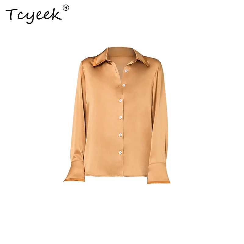 Tcyeek, 22MM 100%Real Silk Elegant Shirt, Women Long Sleeve Satin, Commute Fashion Ivory Blouses, 2024 Summer Autumn T479109QM
Tcyeek, 22MM 100%Real Silk Elegant Shirt, Women Long Sleeve Satin, Commute Fashion Ivory Blouses, 2024 Summer Autumn T479109QM