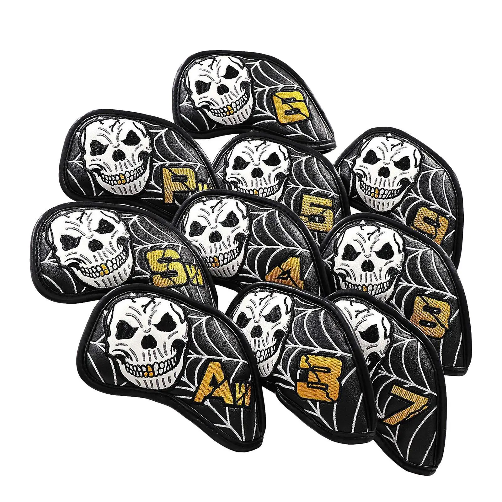 10Pcs PU Leather Waterproof Iron Club Protector Golf Head Covers Golfer Gift
10Pcs PU Leather Waterproof Iron Club Protector Golf Head Covers Golfer Gift