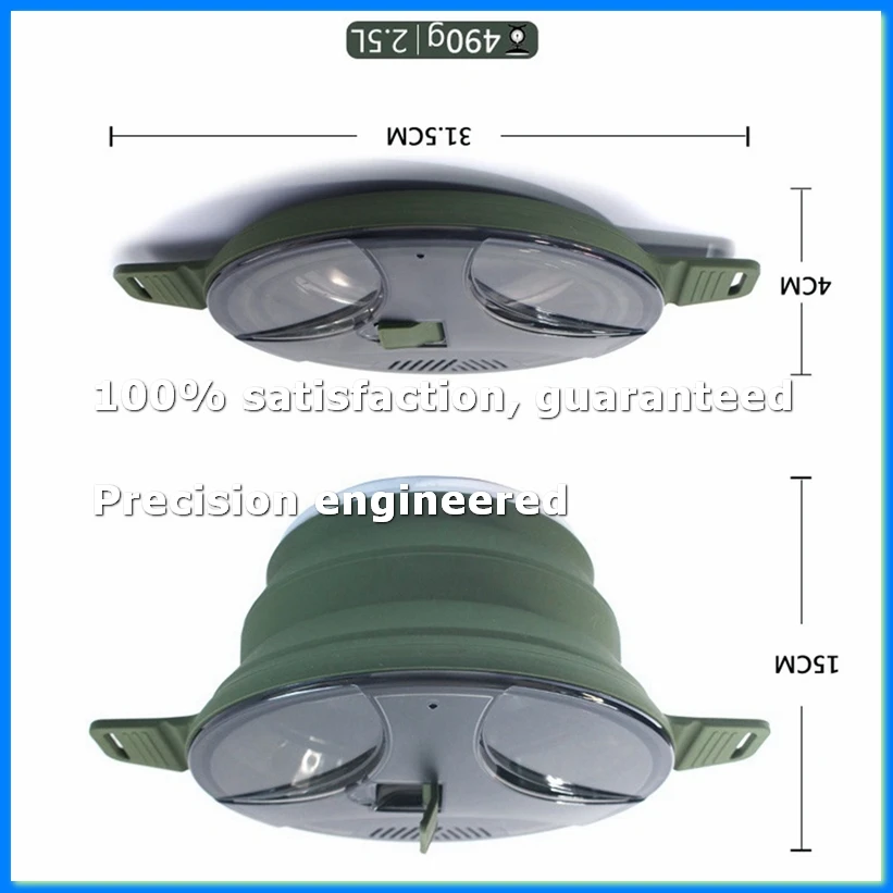 Outdoor Folding Pot Silicone Hiking Cooking Pot Portable Picnic Pot Stainless Steel Camping Cooker,Green-A07G
Outdoor Folding Pot Silicone Hiking Cooking Pot Portable Picnic Pot Stainless Steel Camping Cooker,Green-A07G